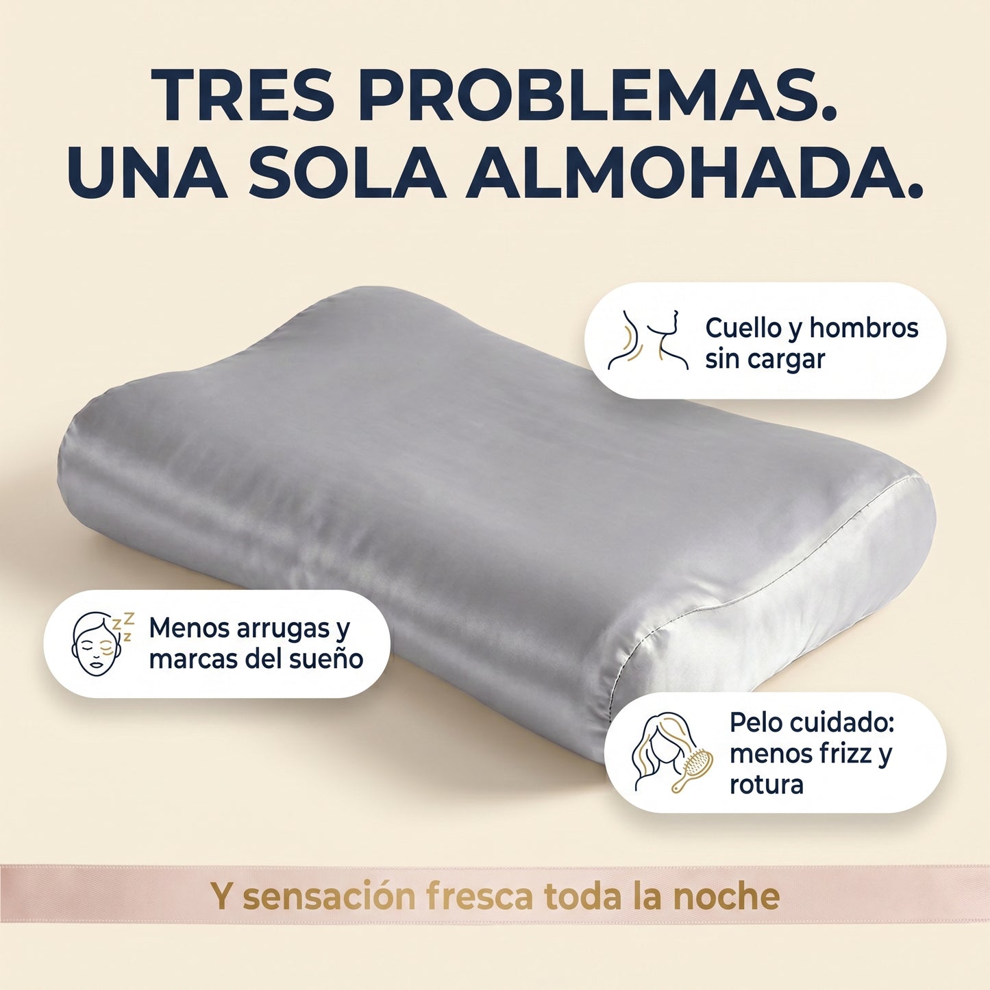 Seda Sleep™ — Almohada Ergonómica Belleza y Bienestar
