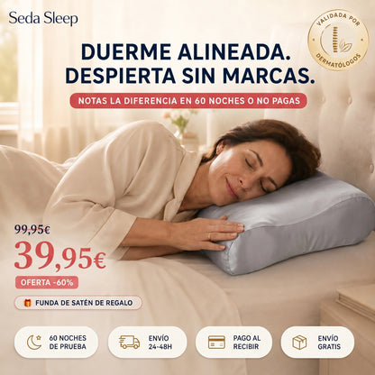 Seda Sleep™ — Almohada Ergonómica Belleza y Bienestar